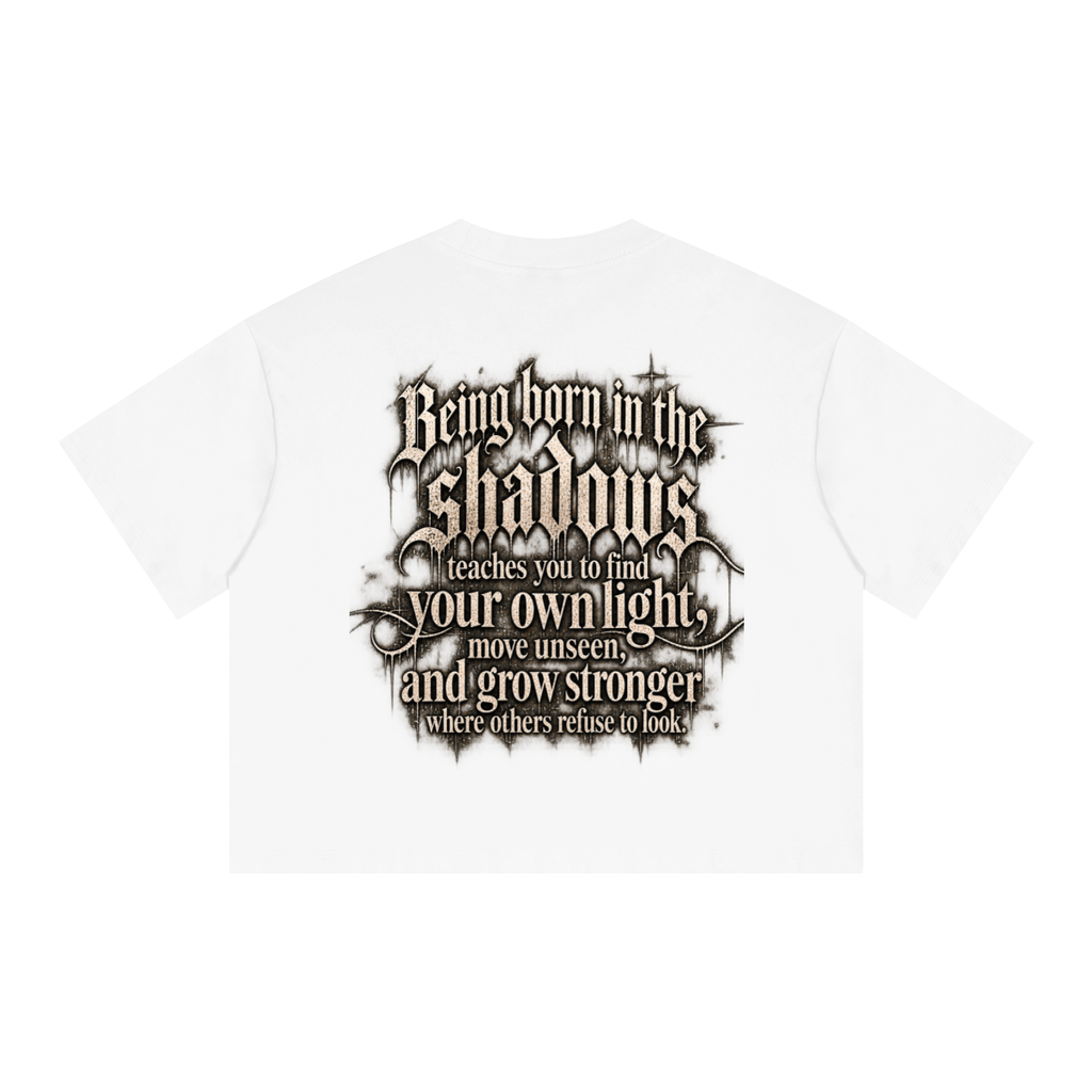 Shadow Born Drop Shoulder Crop T-Shirt