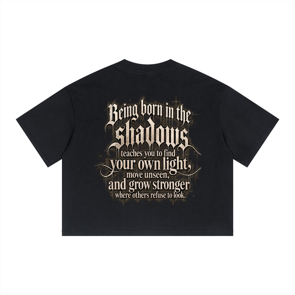 Shadow Born Drop Shoulder Crop T-Shirt